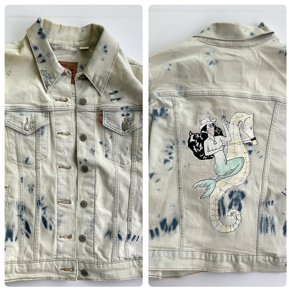 Levi’s Denim Acid Wash Jacket Size 1X - Picture 2 of 7
